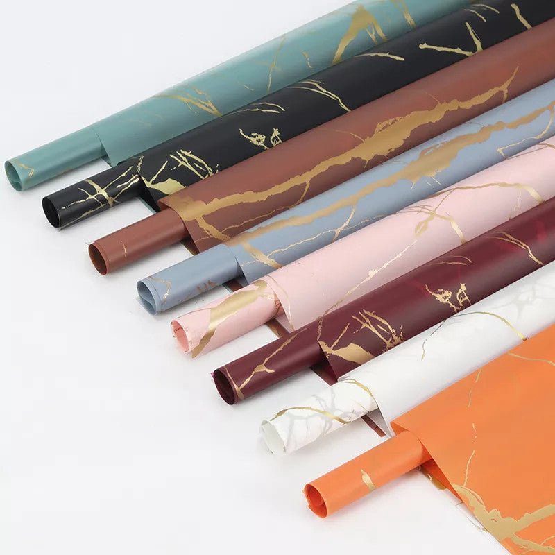 Marble Waterproof Flower Wrapping Paper (20 sheets/bag) - Elegant Supply