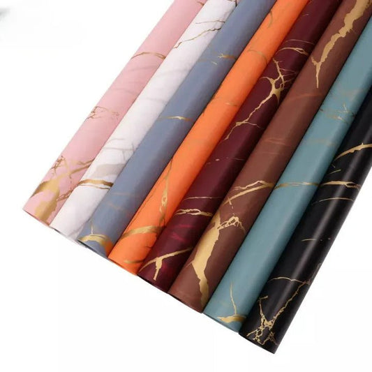 Marble Waterproof Flower Wrapping Paper (20 sheets/bag) - Elegant Supply