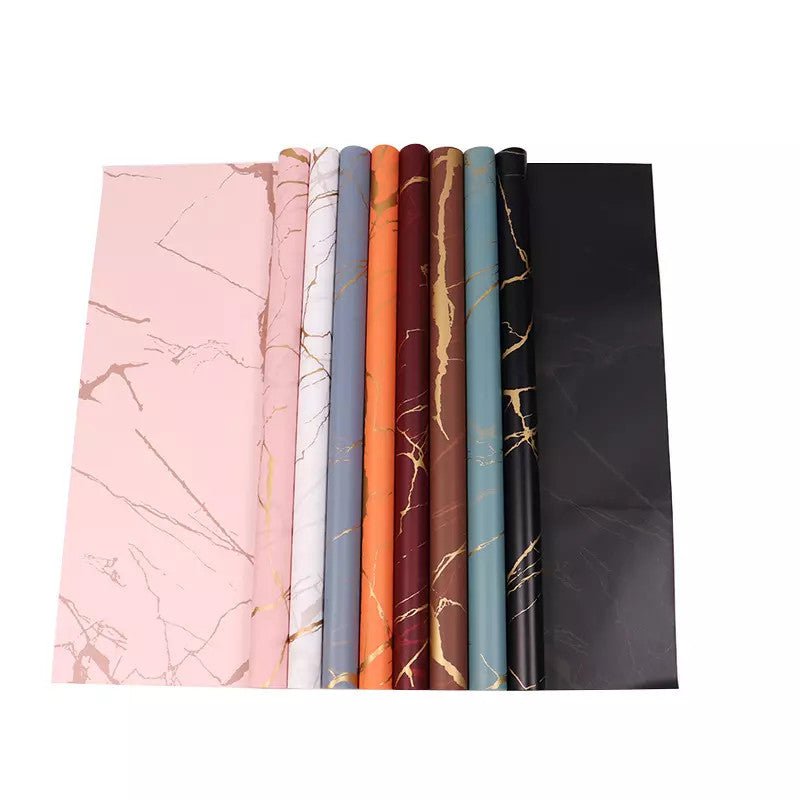 Marble Waterproof Flower Wrapping Paper (20 sheets/bag) - Elegant Supply