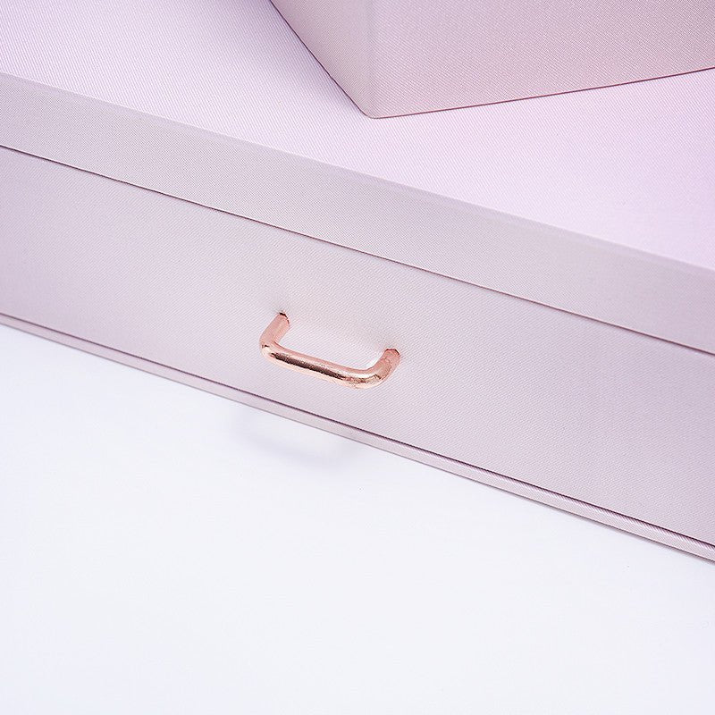 My Heart will go on Satin Square Flower Gift Box with Heart Shape and drawer - Elegant Supply