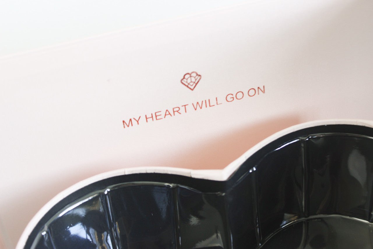 My Heart will go on Satin Square Flower Gift Box with Heart Shape and drawer - Elegant Supply