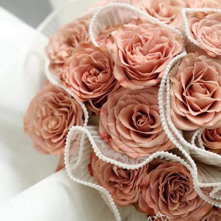 Pearl Diamond Mesh for Flower Bouquet - Elegant Supply