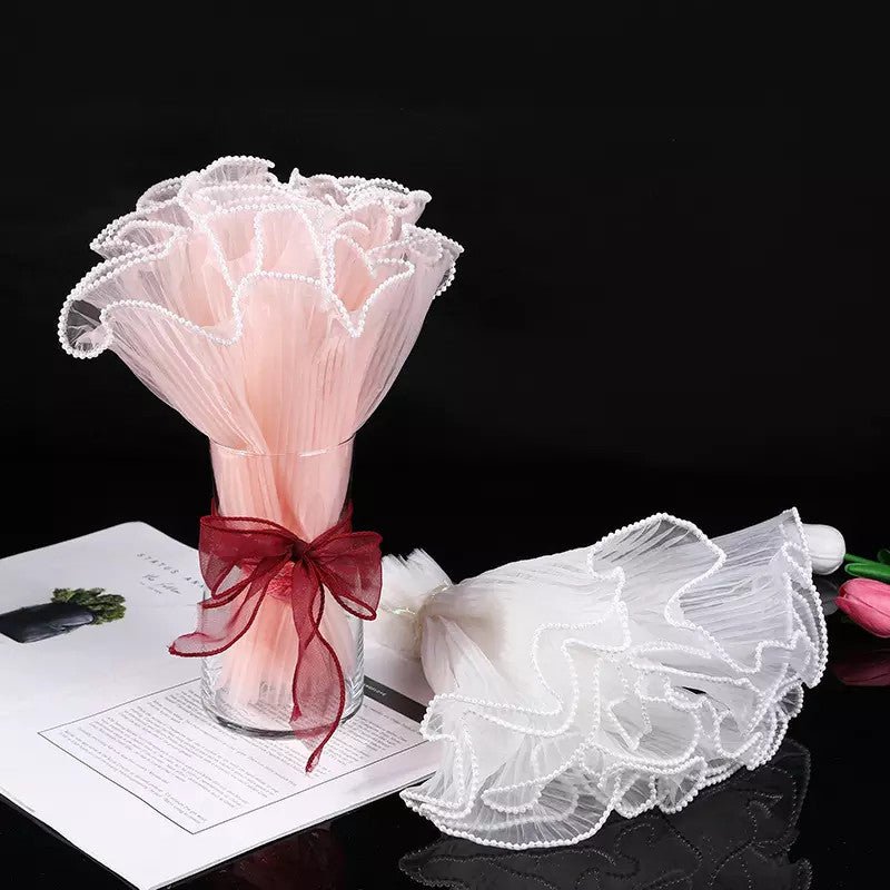 Pearl Diamond Mesh for Flower Bouquet - Elegant Supply