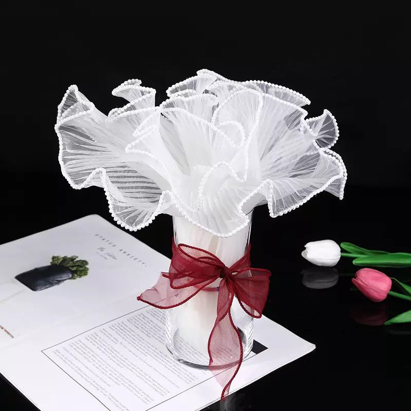 Pearl Diamond Mesh for Flower Bouquet - Elegant Supply