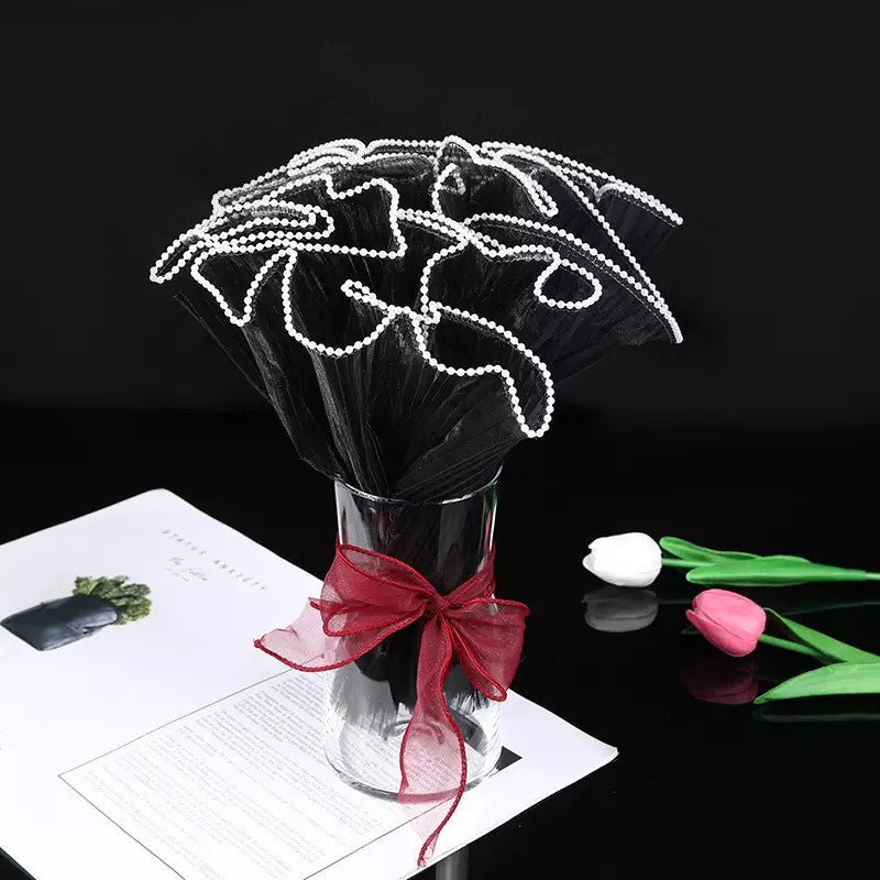 Pearl Diamond Mesh for Flower Bouquet - Elegant Supply