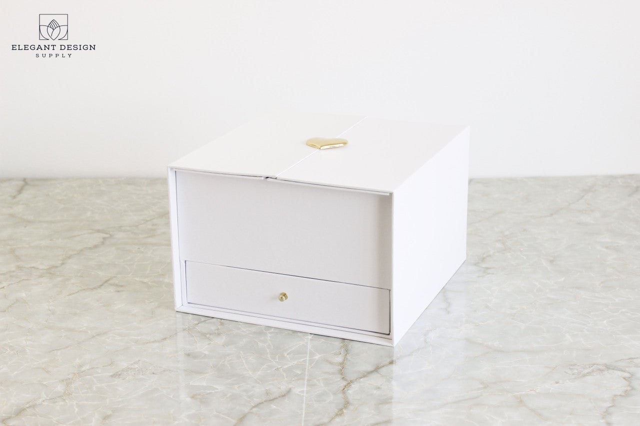 Pull - up Heart Flower Box with Drawer - Elegant Supply