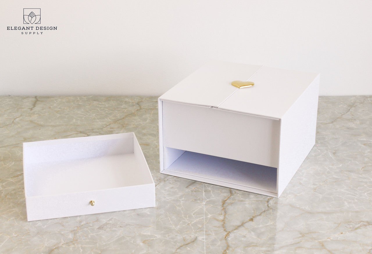 Pull - up Heart Flower Box with Drawer - Elegant Supply