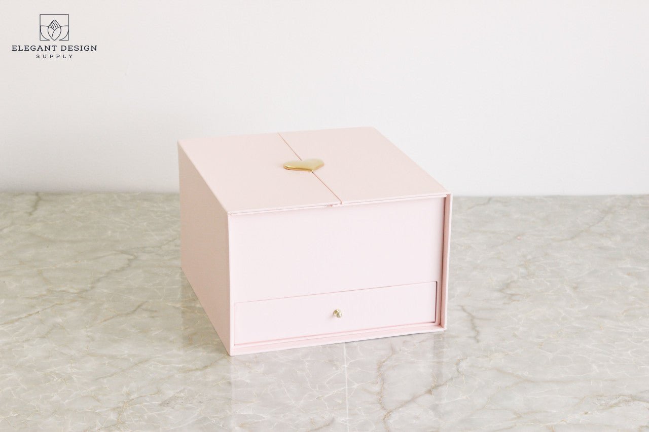 Pull - up Heart Flower Box with Drawer - Elegant Supply
