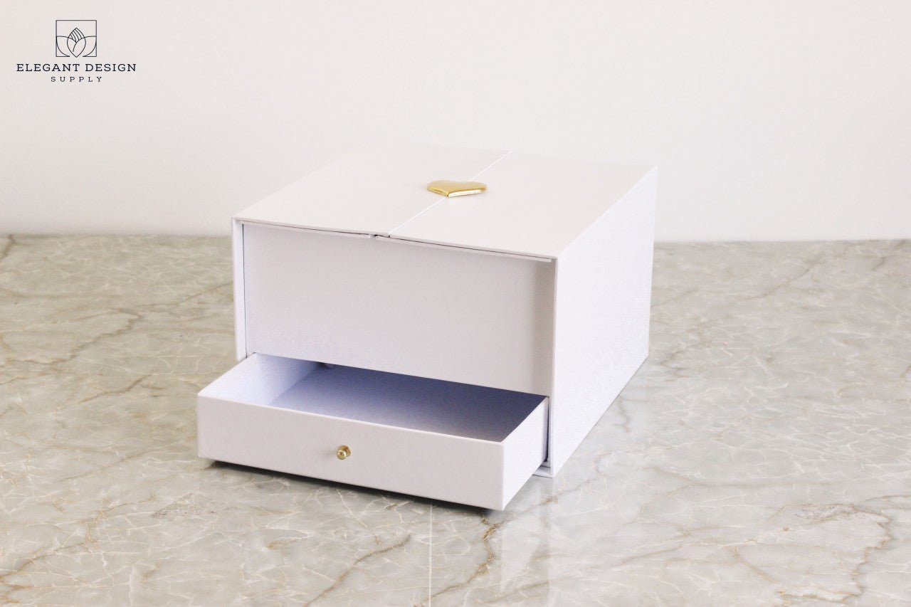 Pull - up Heart Flower Box with Drawer - Elegant Supply