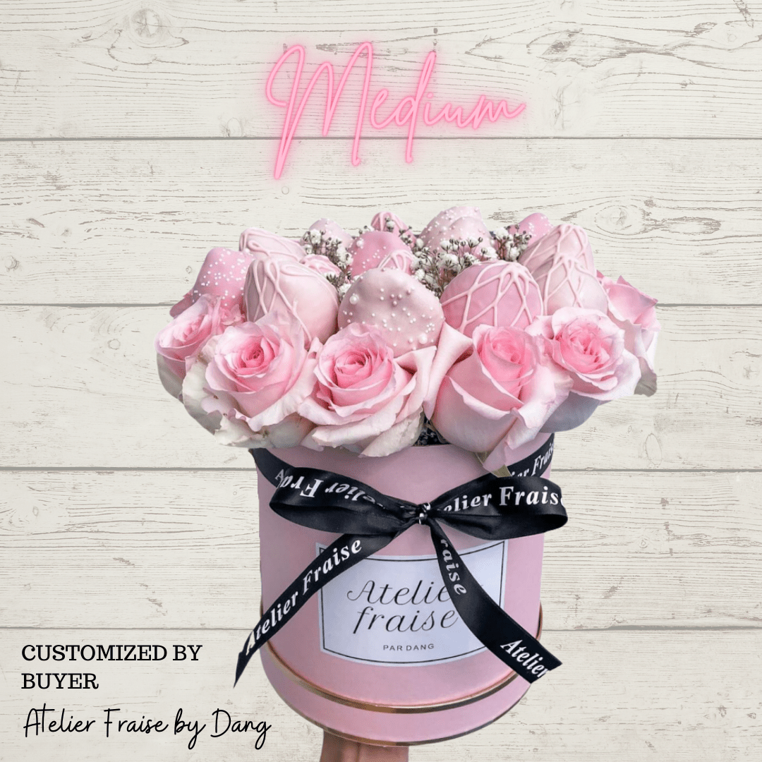 Round "Flowers for you" Hat Flower Box - Elegant Supply