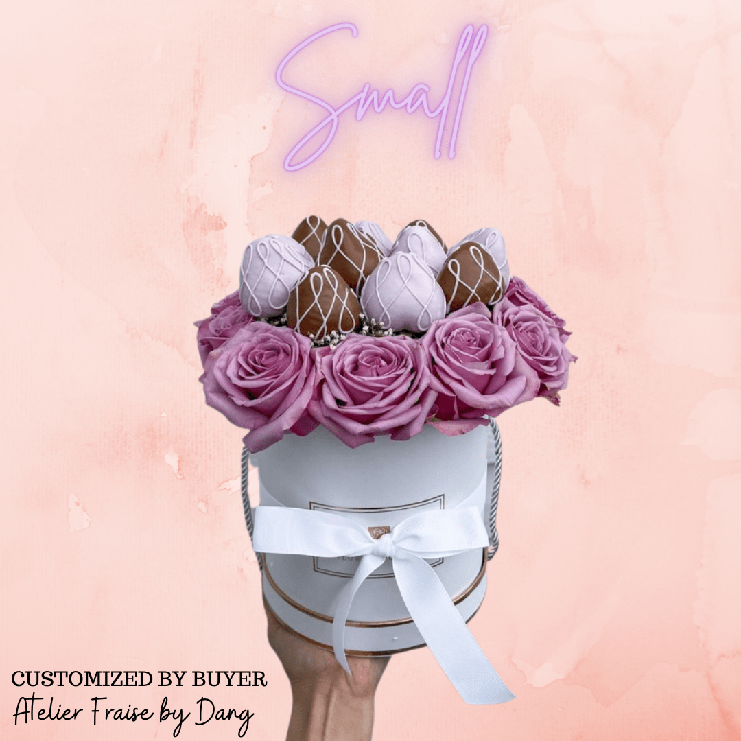 Round "Flowers for you" Hat Flower Box - Elegant Supply