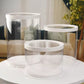 Round Tall Transparent Clear Box with base and CLEAR Lid - Elegant Supply