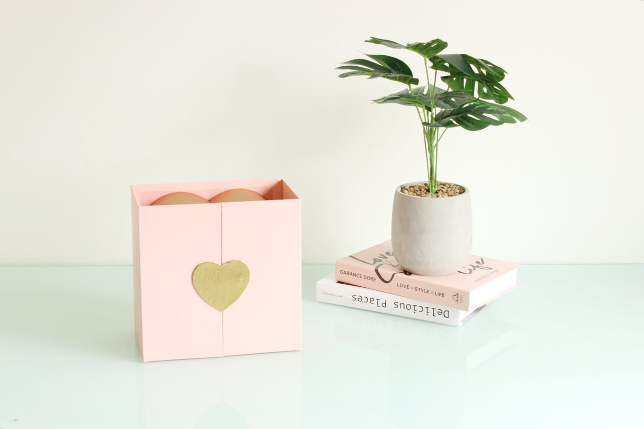 Square Curtain Opening with Heart Insert Flower Box - Elegant Supply