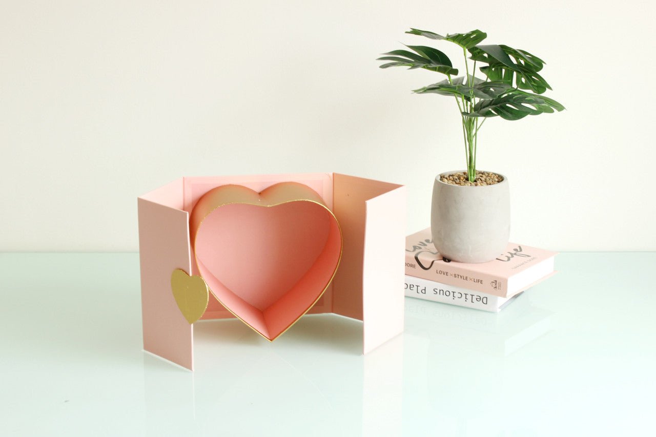 Square Curtain Opening with Heart Insert Flower Box - Elegant Supply