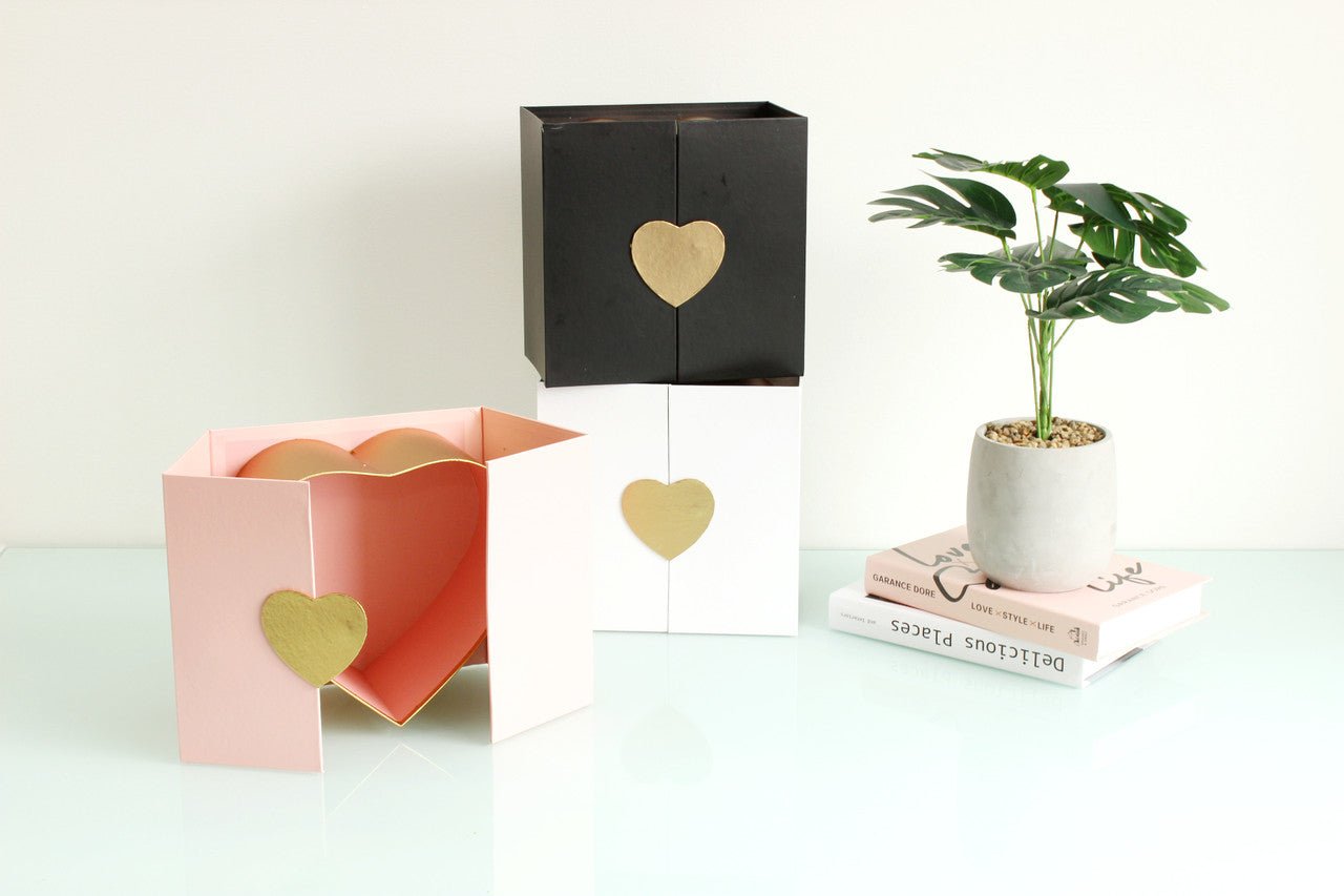 Square Curtain Opening with Heart Insert Flower Box - Elegant Supply