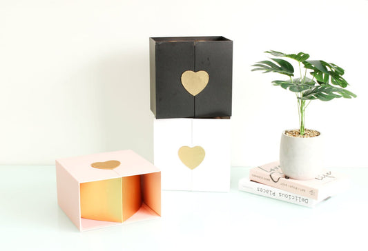 Square Curtain Opening with Heart Insert Flower Box - Elegant Supply