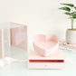 Square PVC Flower Box with Tilted Heart and Drawer - Elegant Supply