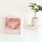 Square PVC Flower Box with Tilted Heart and Drawer - Elegant Supply