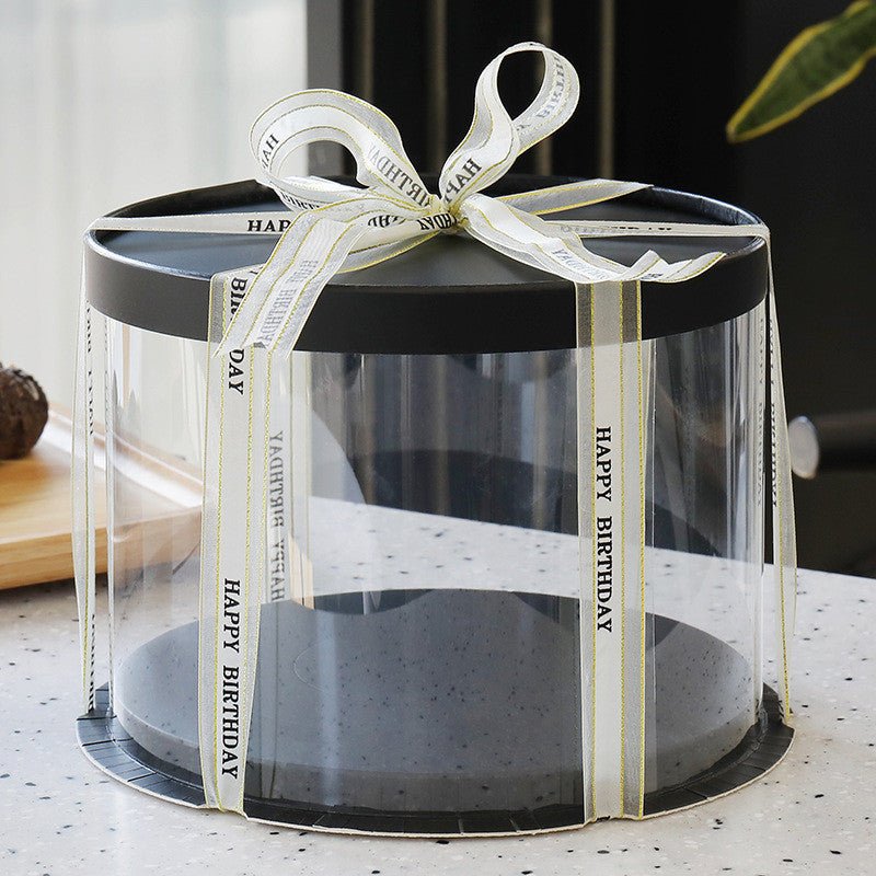 Tall Round Clear Box with Base and Lid - Elegant Supply