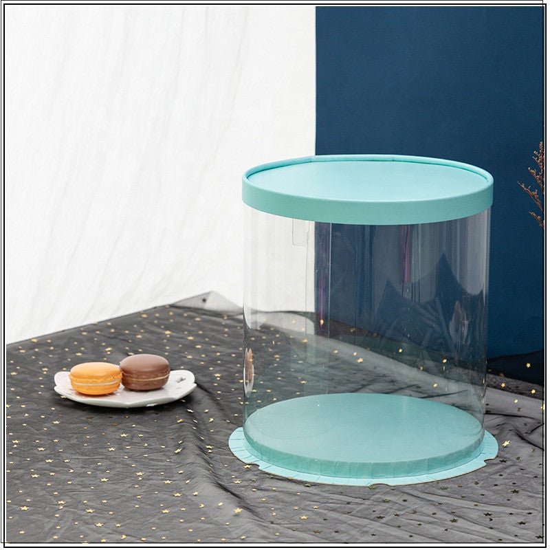 Tall Round Clear Box with Base and Lid - Elegant Supply