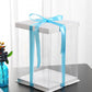 Tall Square Transparent Clear Box with Base and Lid - Elegant Supply