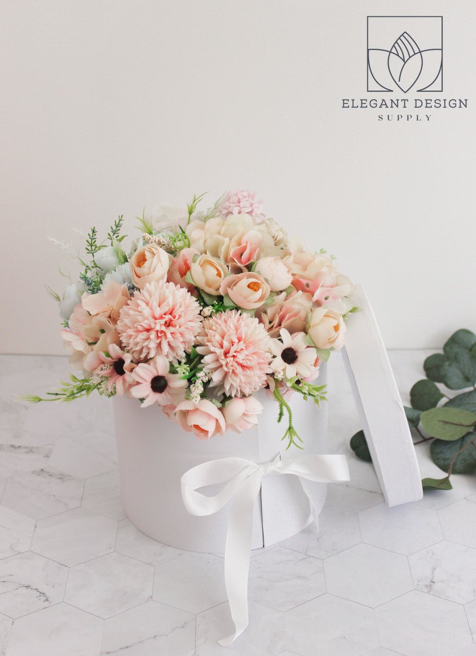 Two Layers Round Flower Box with Clear Lid - Elegant Supply