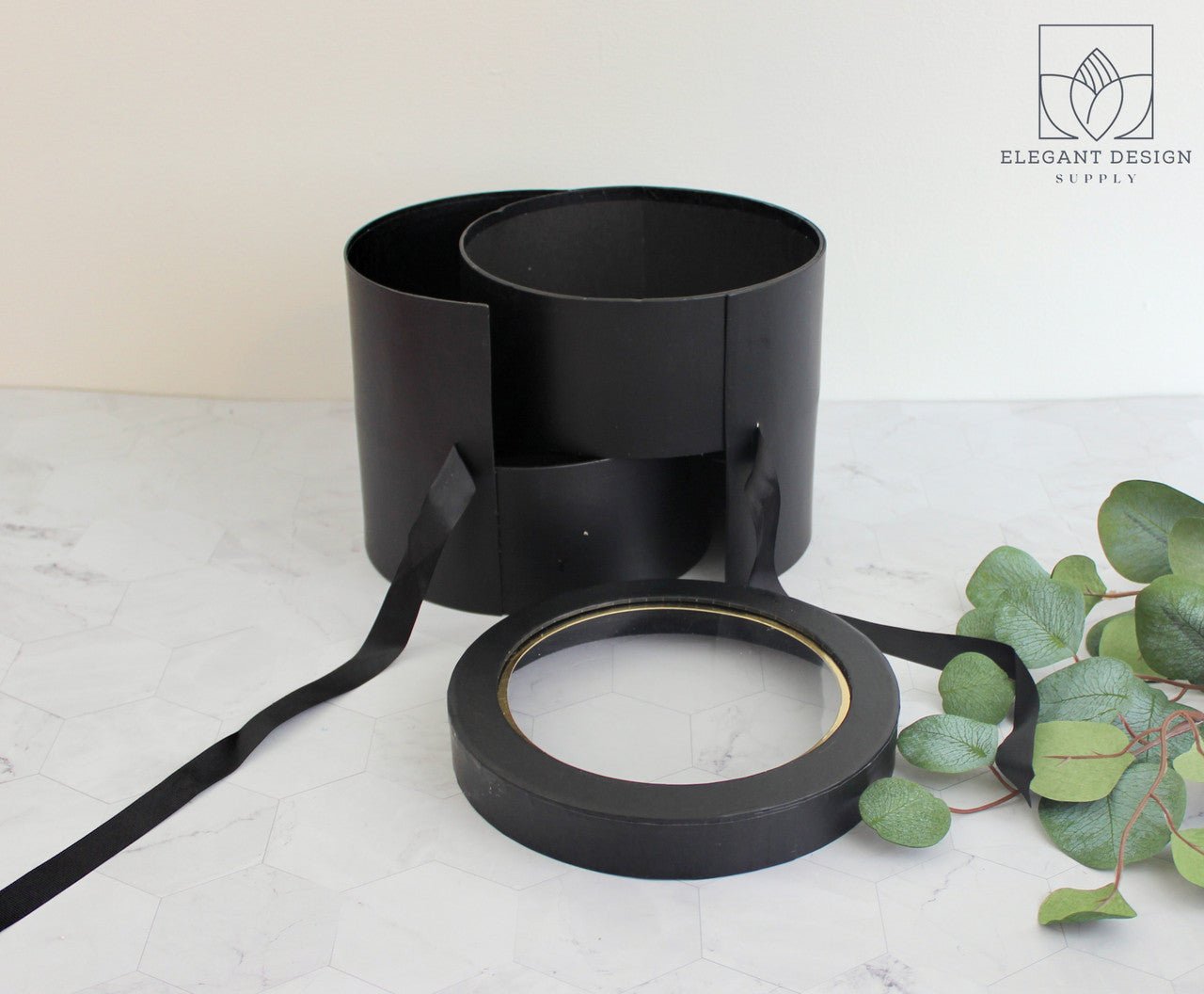 Two Layers Round Flower Box with Clear Lid - Elegant Supply