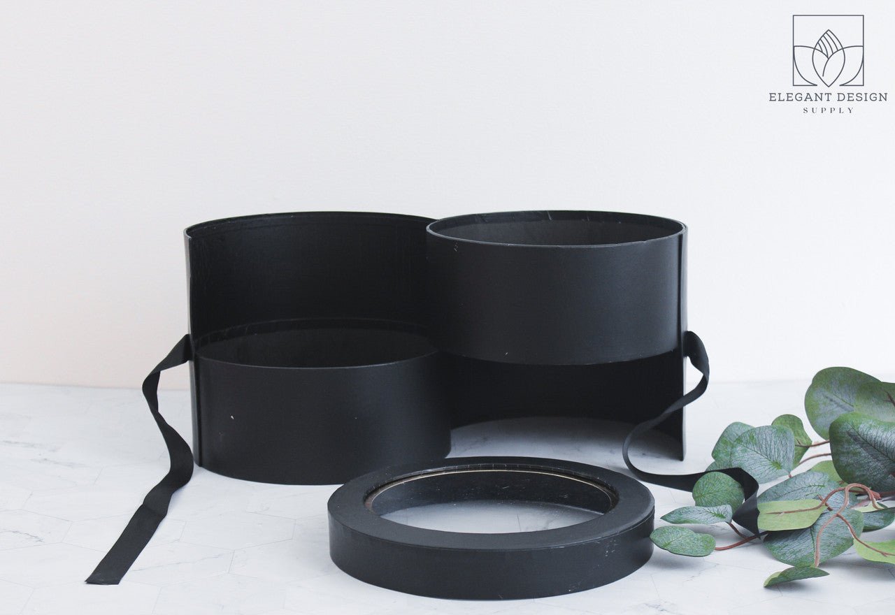 Two Layers Round Flower Box with Clear Lid - Elegant Supply