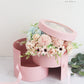 Two Layers Round Flower Box with Clear Lid - Elegant Supply