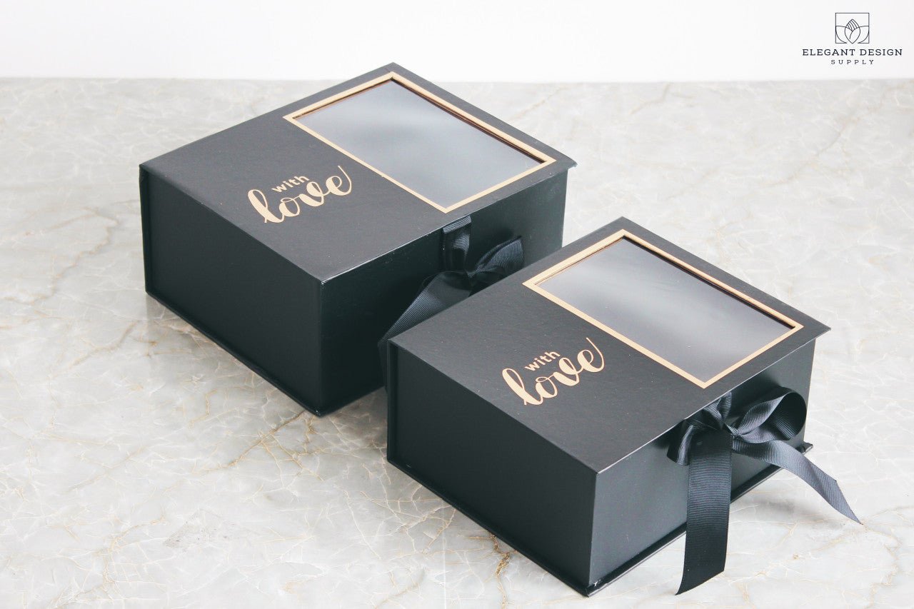 Two Sections Square Flower Gift box - Elegant Supply