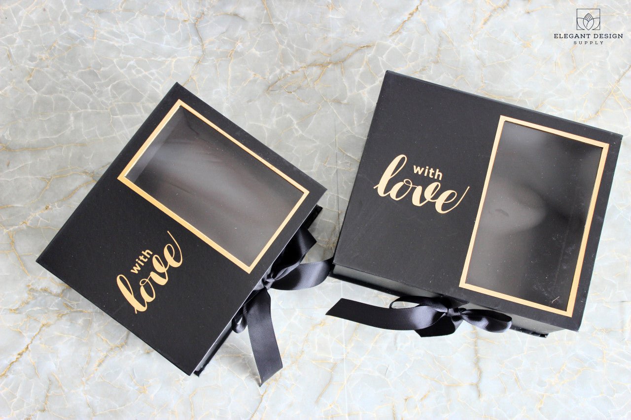 Two Sections Square Flower Gift box - Elegant Supply