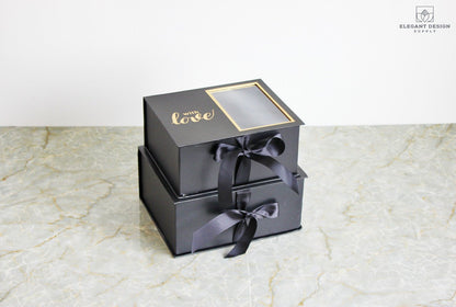 Two Sections Square Flower Gift box - Elegant Supply