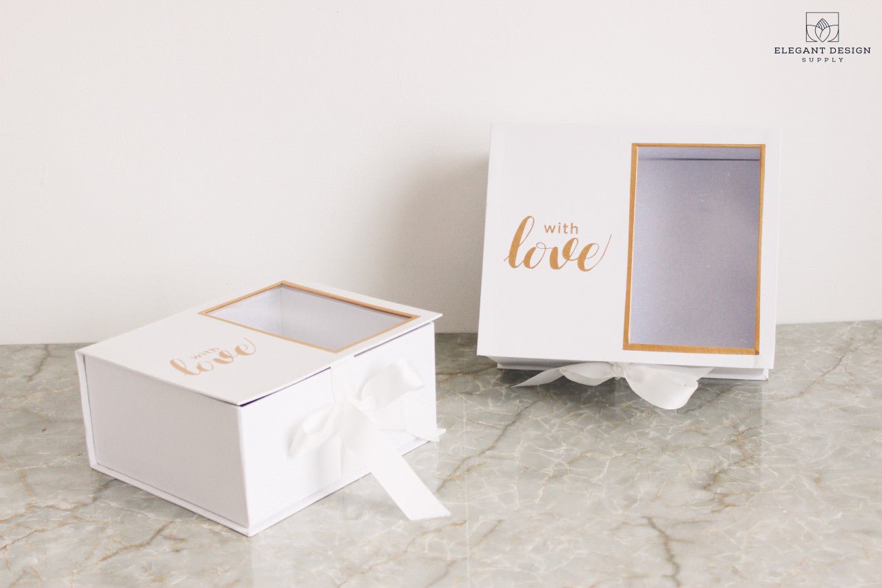 Two Sections Square Flower Gift box - Elegant Supply