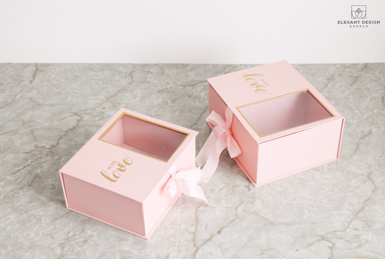 Two Sections Square Flower Gift box - Elegant Supply