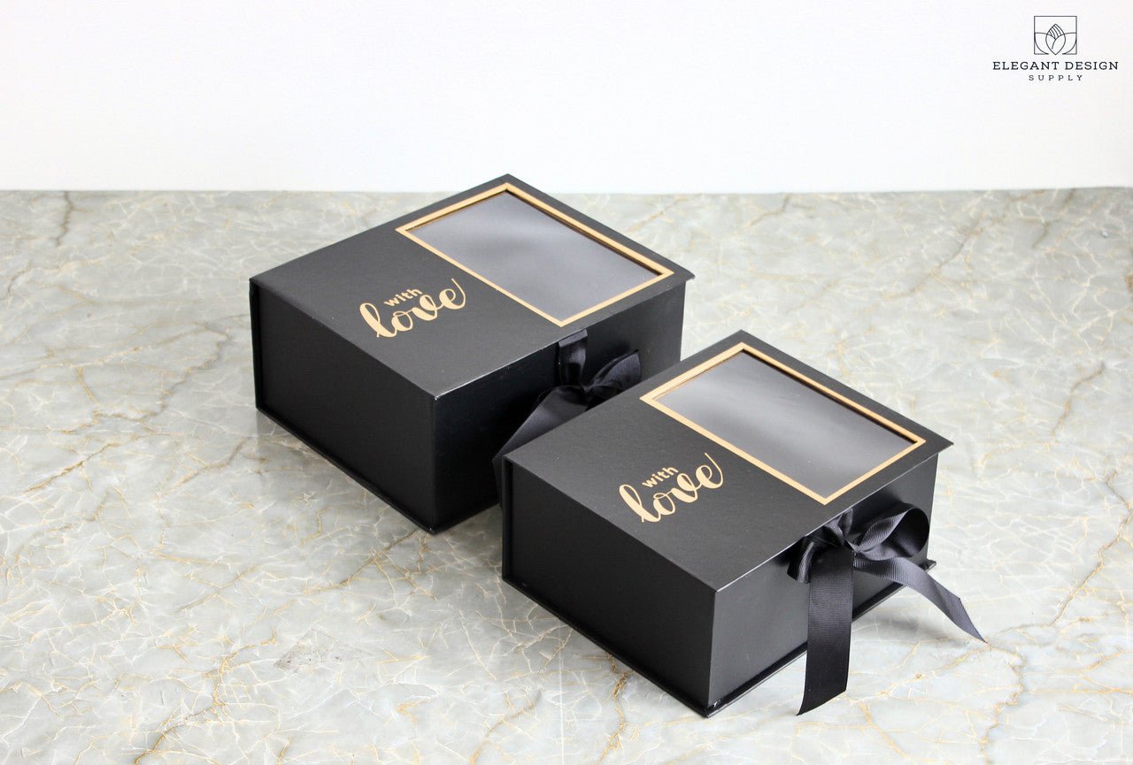 Two Sections Square Flower Gift box - Elegant Supply
