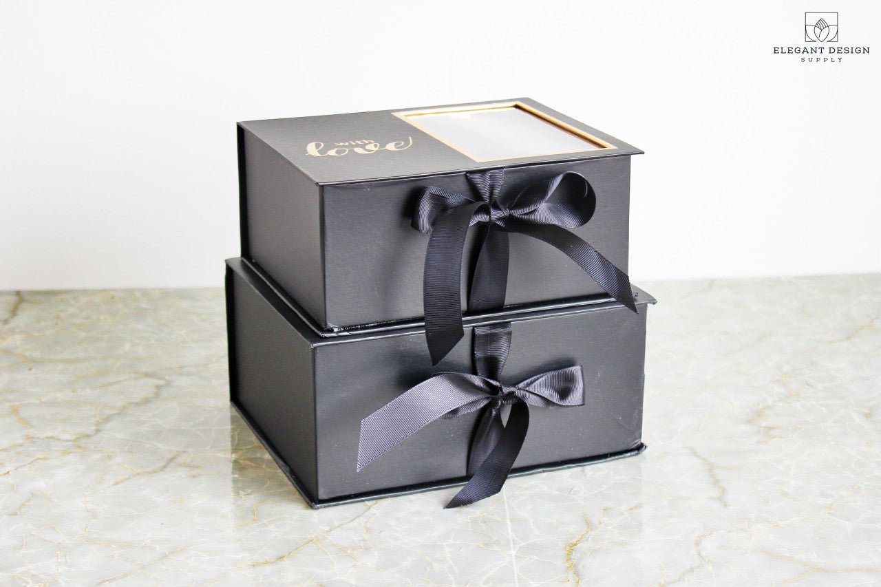 Two Sections Square Flower Gift box - Elegant Supply