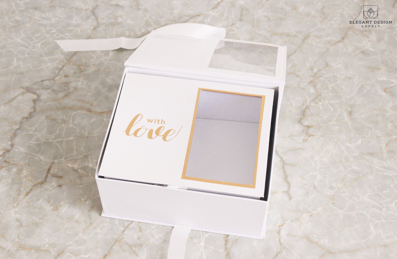Two Sections Square Flower Gift box - Elegant Supply