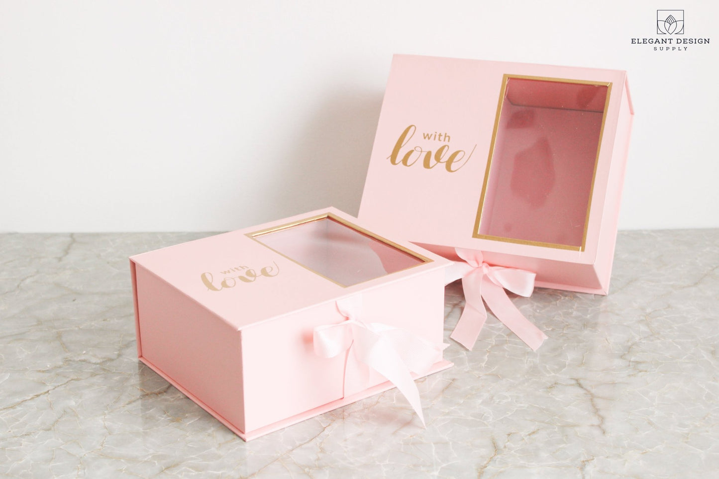 Two Sections Square Flower Gift box - Elegant Supply