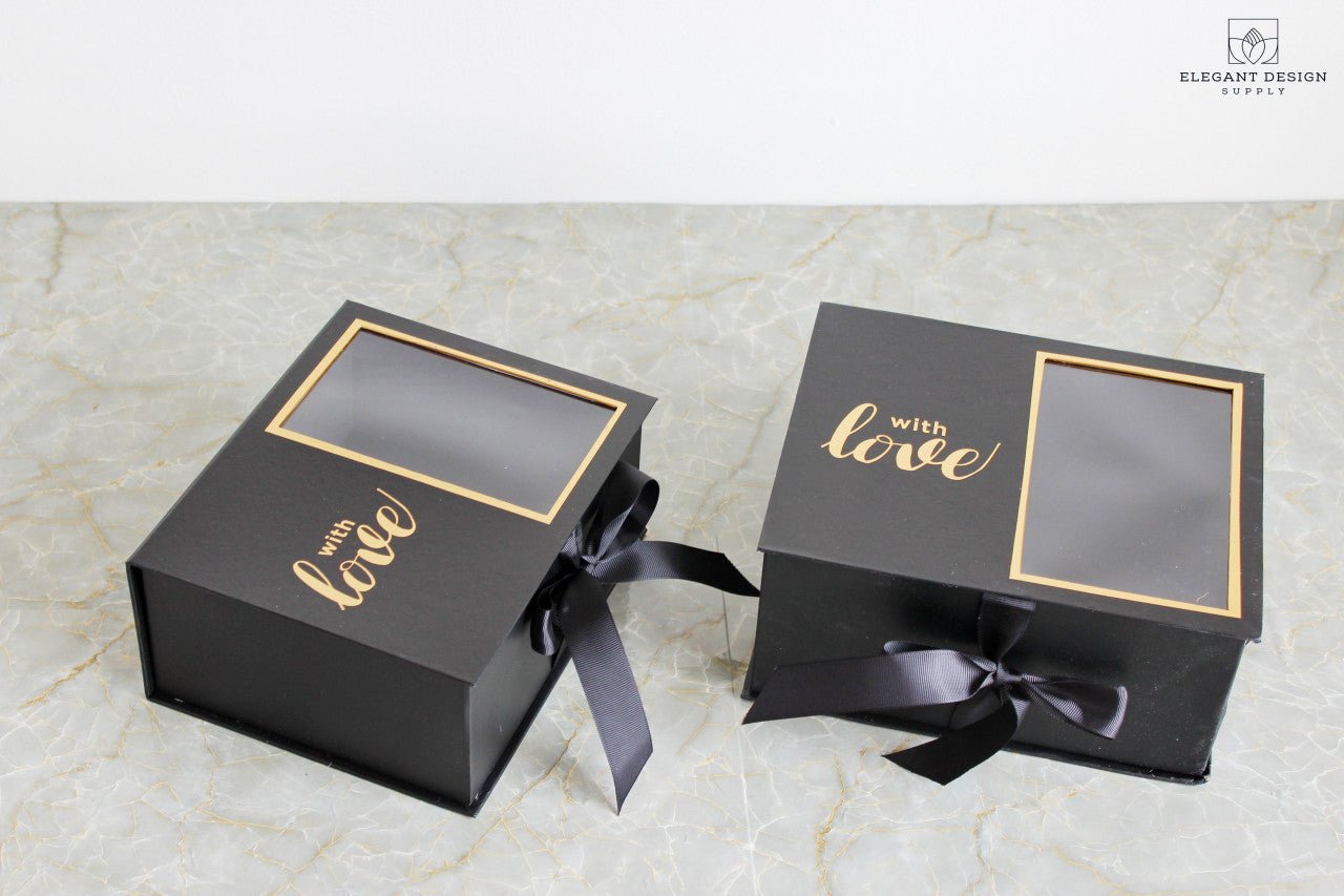 Two Sections Square Flower Gift box - Elegant Supply