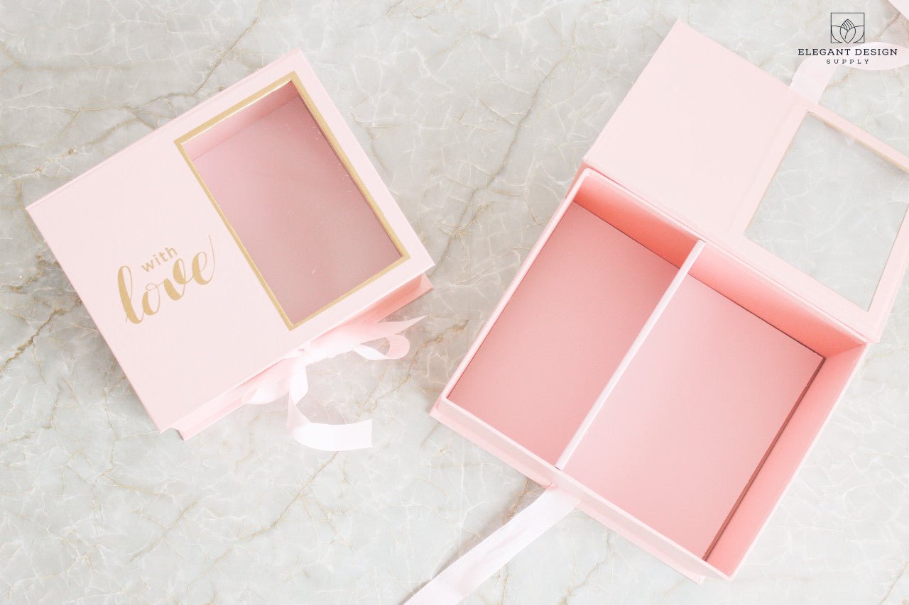 Two Sections Square Flower Gift box - Elegant Supply