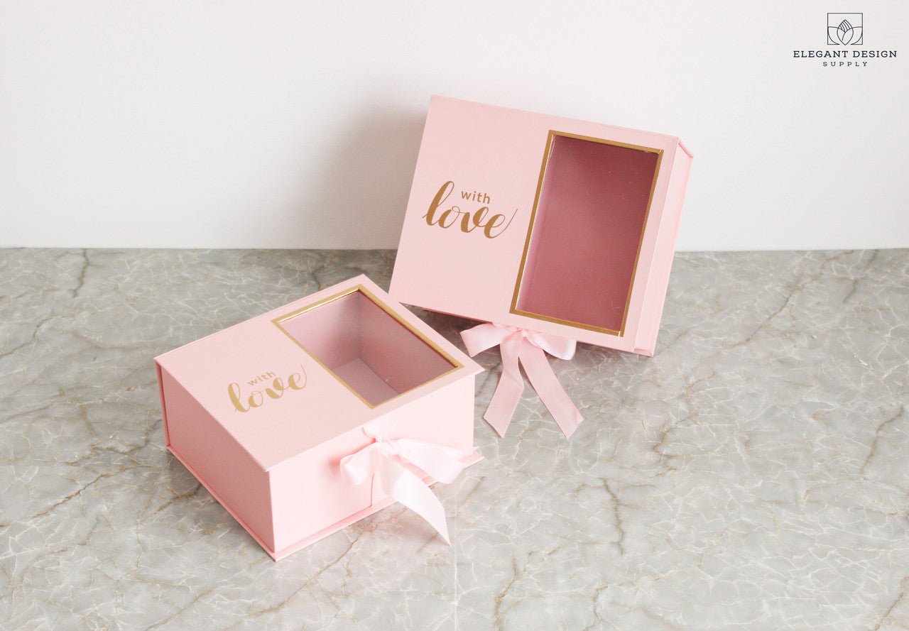 Two Sections Square Flower Gift box - Elegant Supply