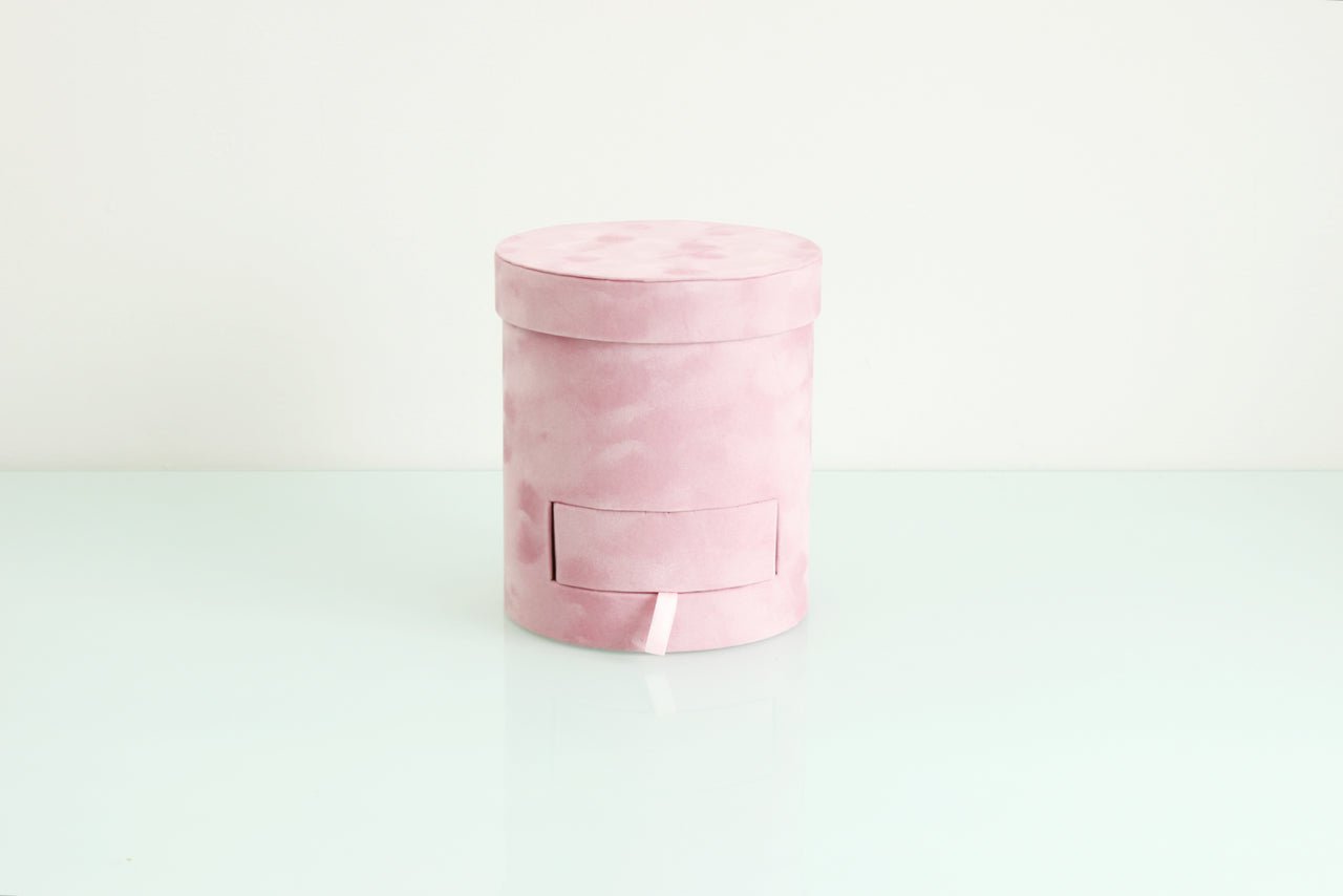 Velvet Round Surprise Flower Box with Drawer - Elegant Supply