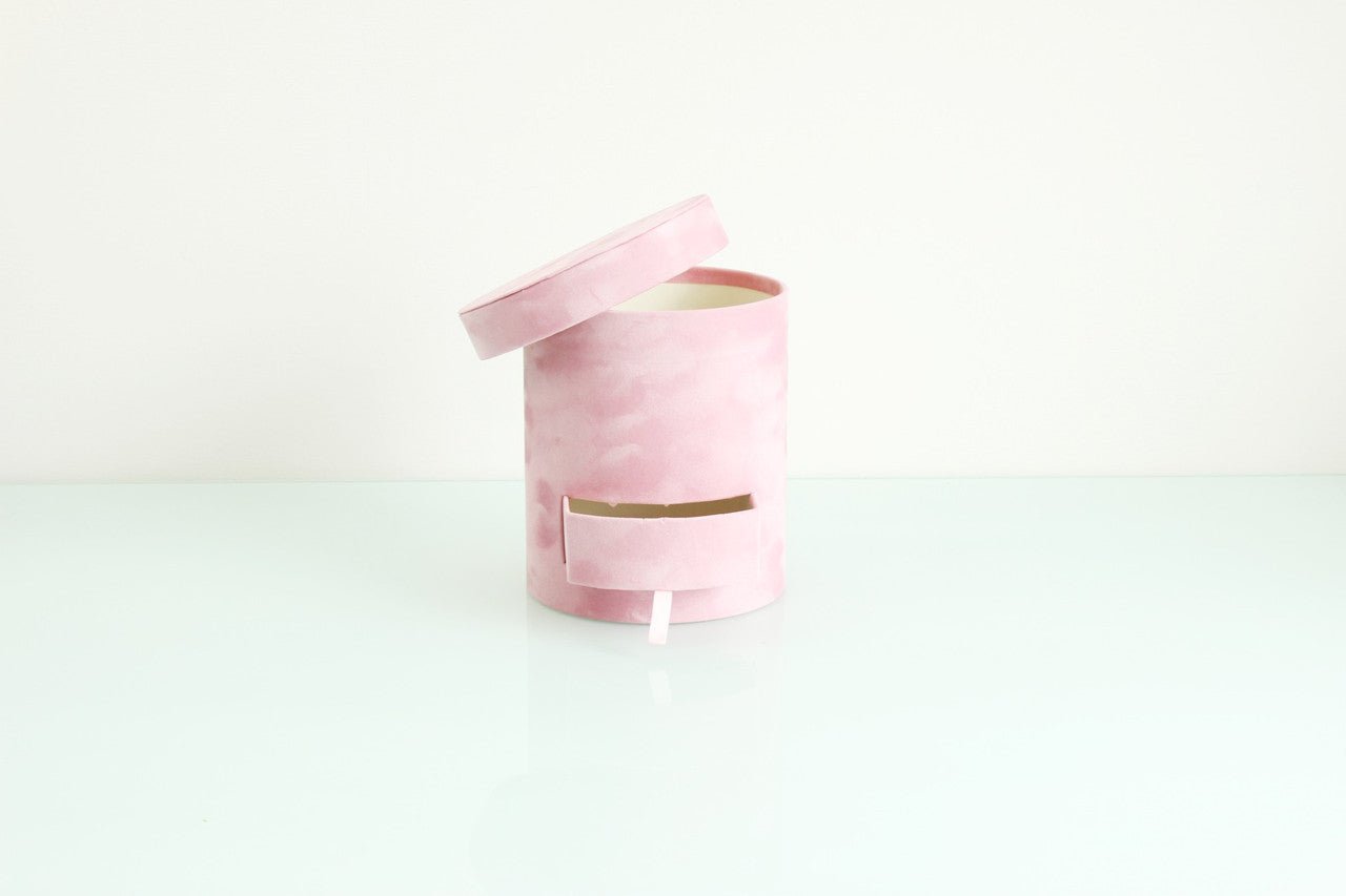 Velvet Round Surprise Flower Box with Drawer - Elegant Supply