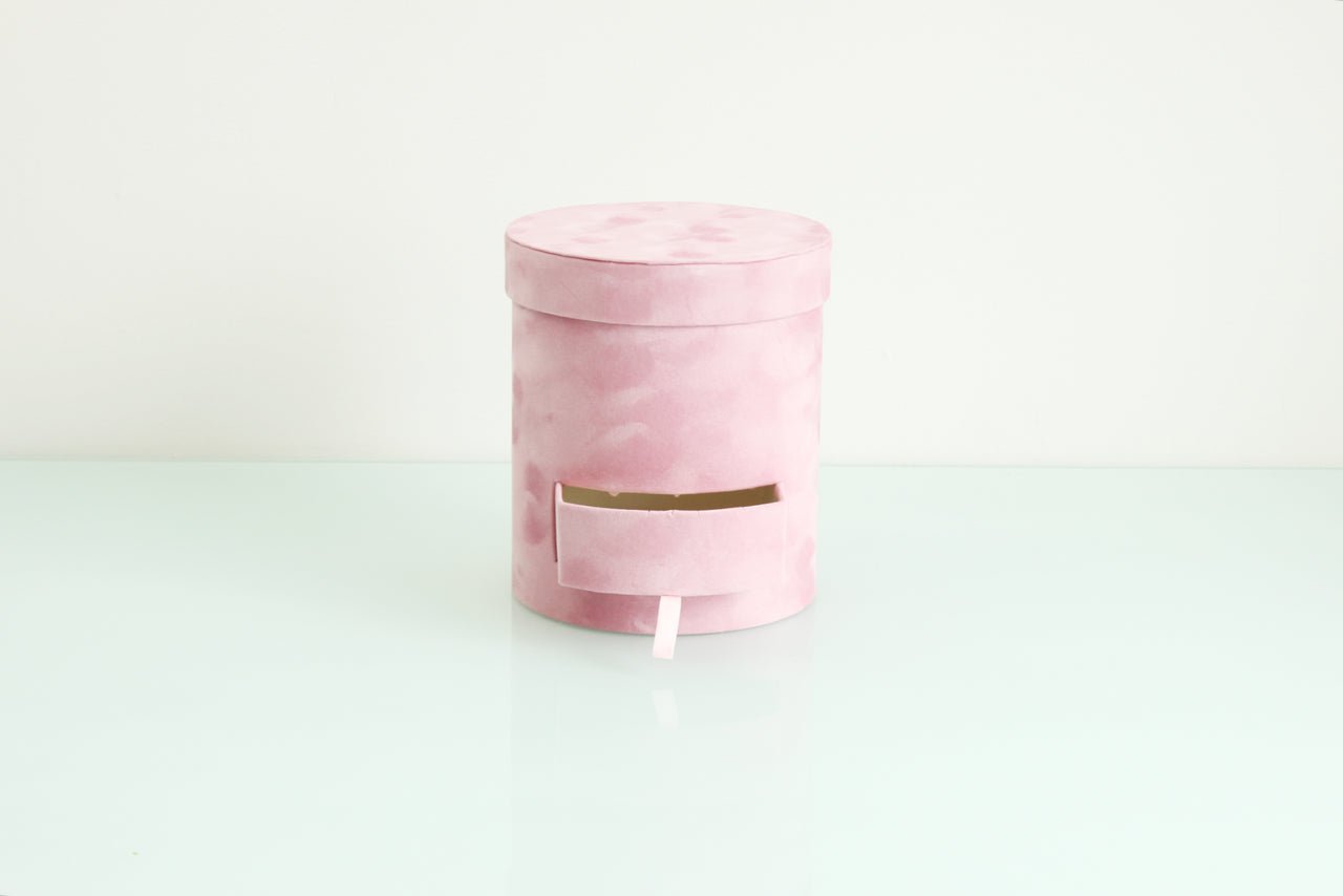 Velvet Round Surprise Flower Box with Drawer - Elegant Supply