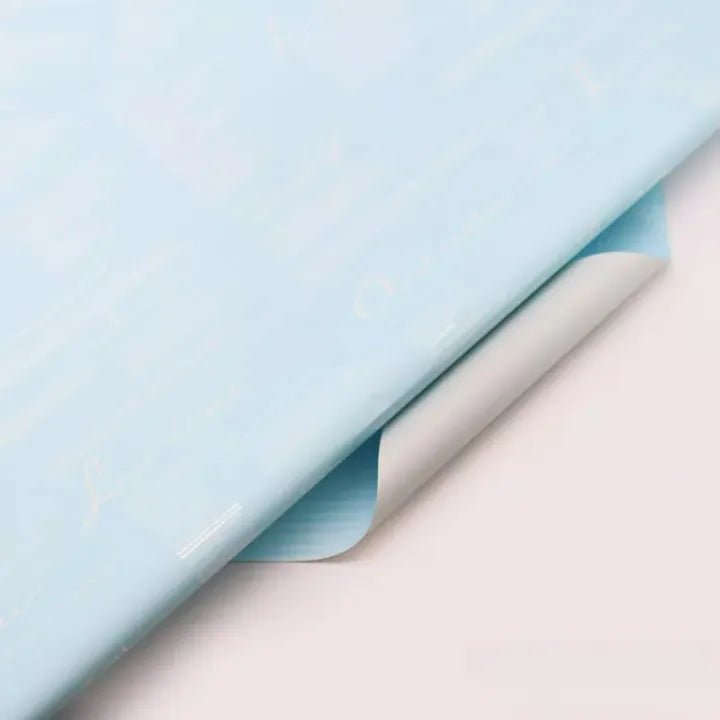 Waterproof English Writing Double Sided Color Flower Wrapping Paper (20 sheets/bag) - Elegant Supply