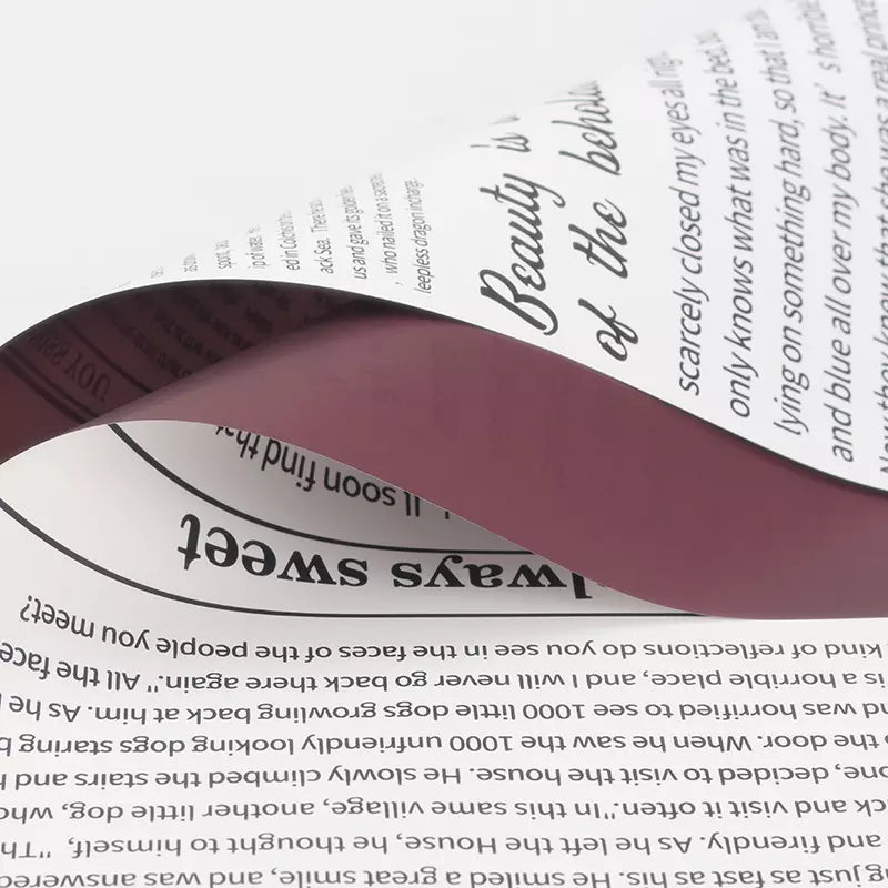 Waterproof Newspapers Double Sided Flower Wrapping Paper (20 sheets/bag) - Elegant Supply