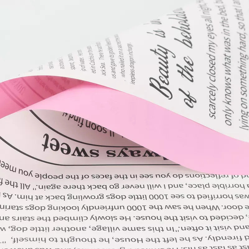 Waterproof Newspapers Double Sided Flower Wrapping Paper (20 sheets/bag) - Elegant Supply