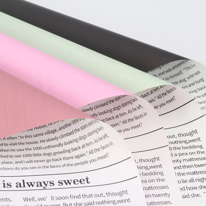Waterproof Newspapers Double Sided Flower Wrapping Paper (20 sheets/bag) - Elegant Supply