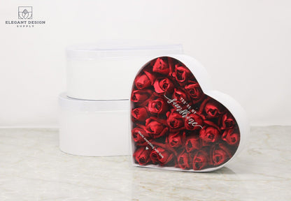You're my Sunshine Heart Shape Flower Gift Box with Clear Lid - Elegant Supply