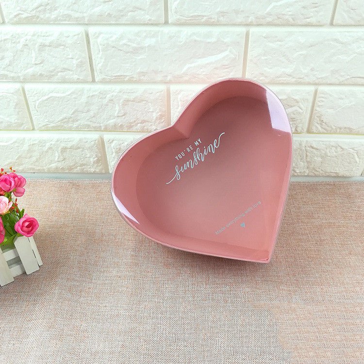 You're my Sunshine Heart Shape Flower Gift Box with Clear Lid - Elegant Supply